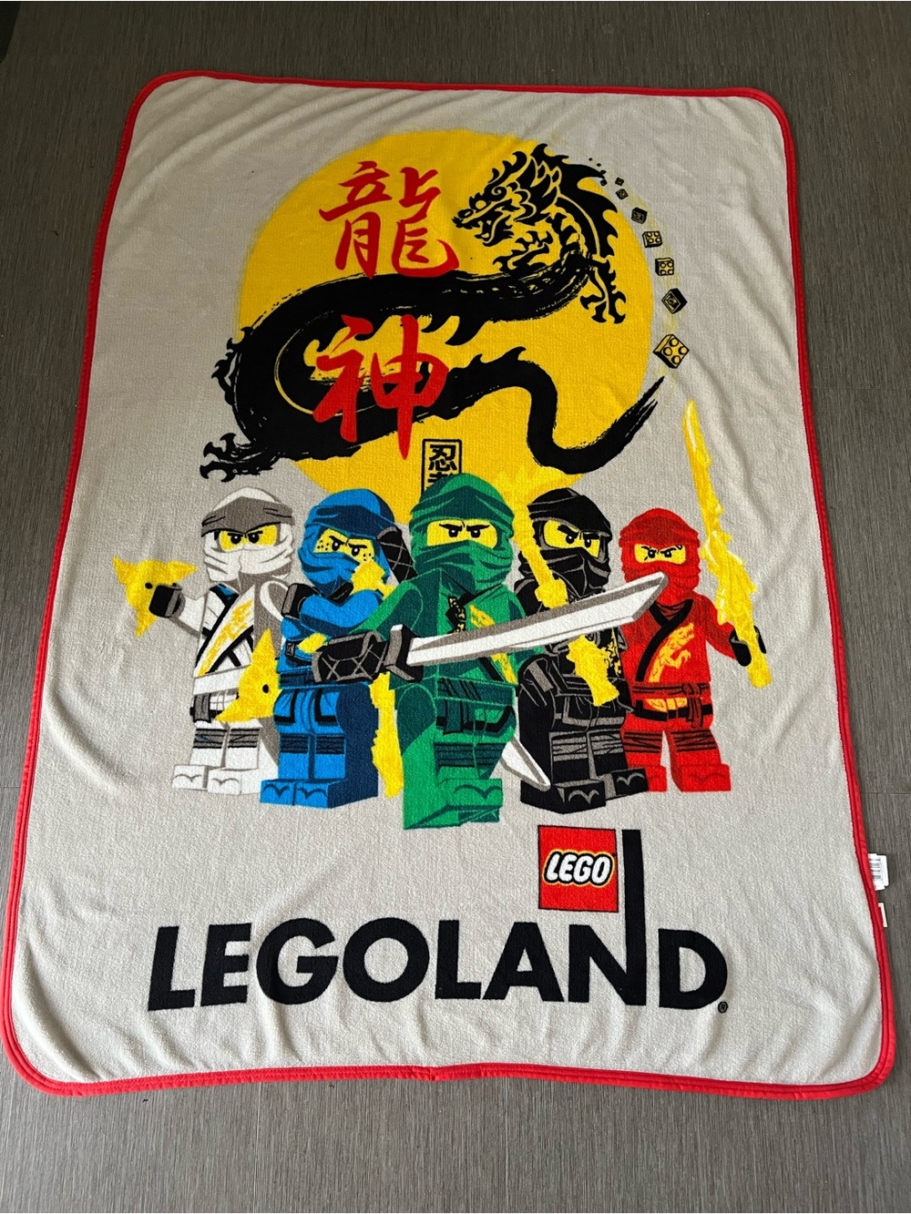 LEGOLAND LEGO Ninjago Year Of The Dragon Fleece Plush Throw Blanket - 58x42"